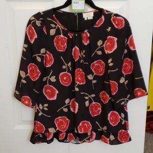 Kate Spade run wild hazy rose double layer top